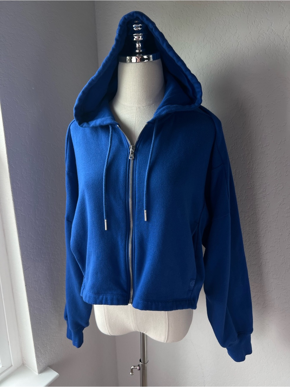 Hollister Gilly Hicks Blue Zip Up Hoodie size Large